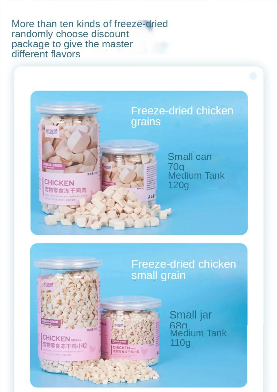 Pet Snacks Canned Freeze-Dried Chicken, Duck, Beef, and Quail Eggs WLP Company