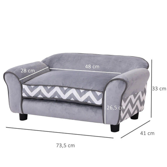 Pawhut Pet Sofa Dog Bed with Padded Cushion Washable Cover WLP Company