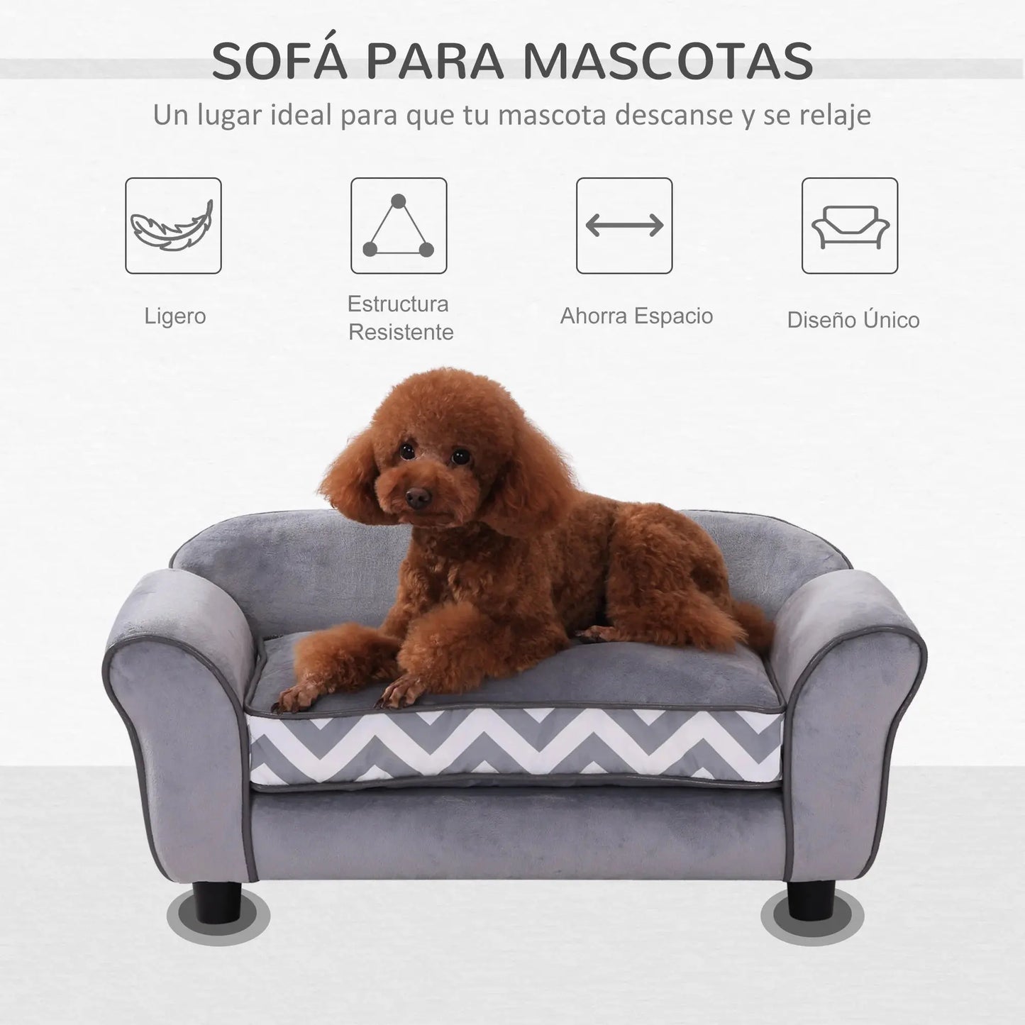 Pawhut Pet Sofa Dog Bed with Padded Cushion Washable Cover WLP Company