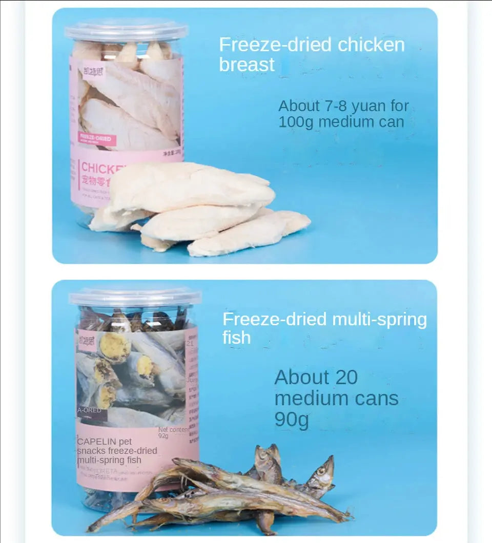 Pet Snacks Canned Freeze-Dried Chicken, Duck, Beef, and Quail Eggs WLP Company