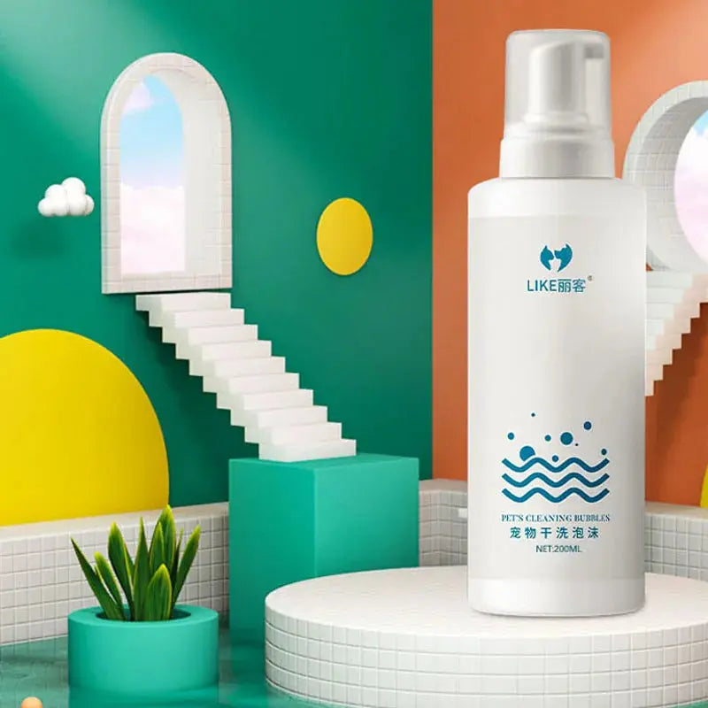 Pet Dry Cleaning Foam, Water-Free, Dog, Cat, Puppy Shower Gel, Super Shampoo Deodorant WLP Company