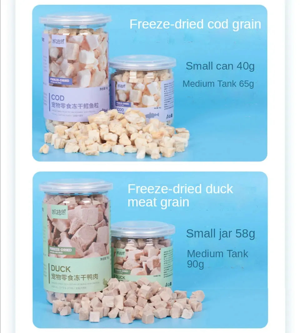 Pet Snacks Canned Freeze-Dried Chicken, Duck, Beef, and Quail Eggs WLP Company