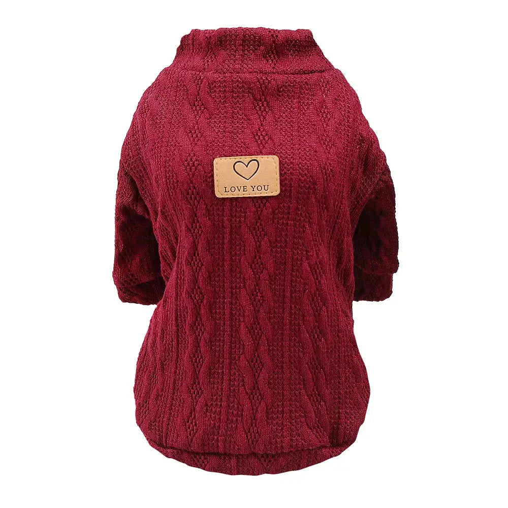 Warm Wool Knitted Turtleneck Cat Sweater WLP Company