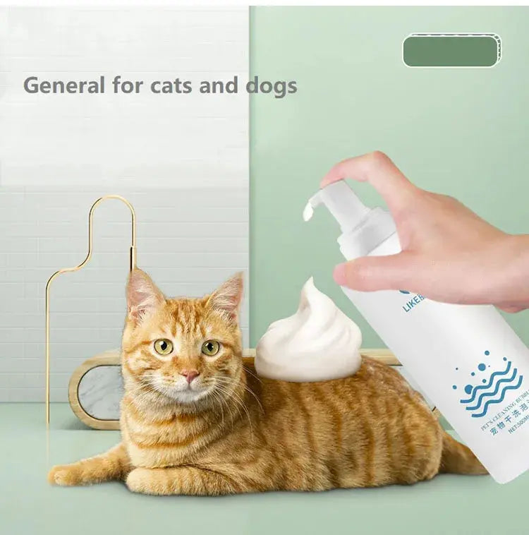 Pet Dry Cleaning Foam, Water-Free, Dog, Cat, Puppy Shower Gel, Super Shampoo Deodorant WLP Company