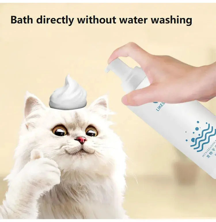 Pet Dry Cleaning Foam, Water-Free, Dog, Cat, Puppy Shower Gel, Super Shampoo Deodorant WLP Company