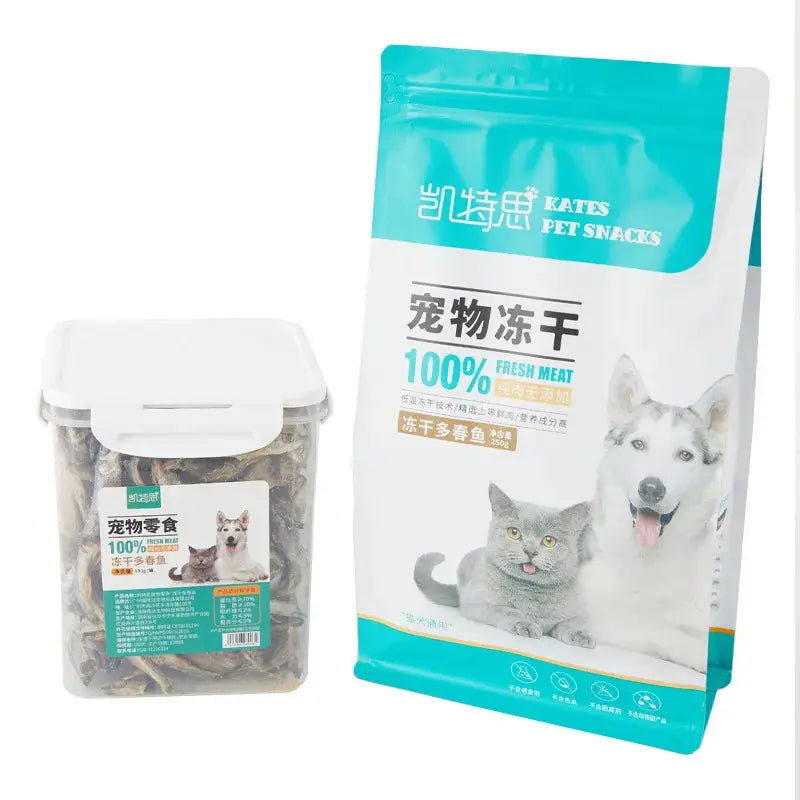 freeze-dried fish Freeze-dried spring fish, cat snacks, dried small fish, pet dogs, freeze-dried beautiful hair and teeth cleaning WLP Company