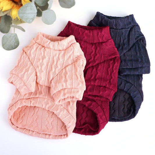 Warm Wool Knitted Turtleneck Cat Sweater