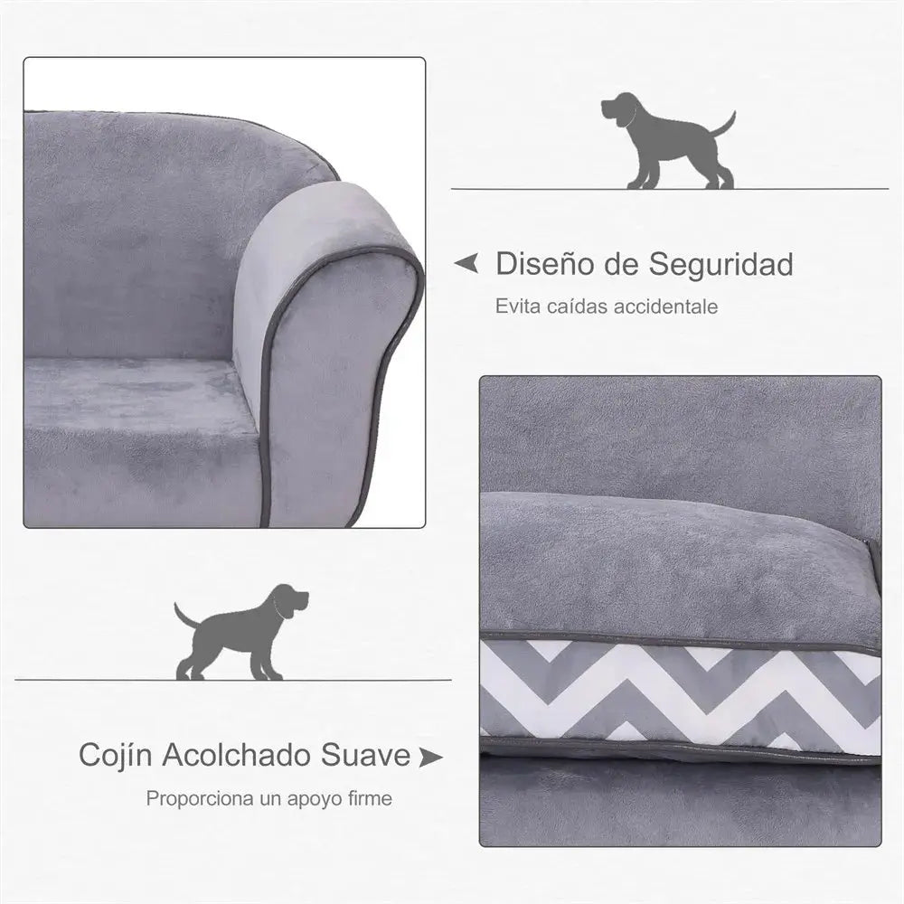 Pawhut Pet Sofa Dog Bed with Padded Cushion Washable Cover WLP Company