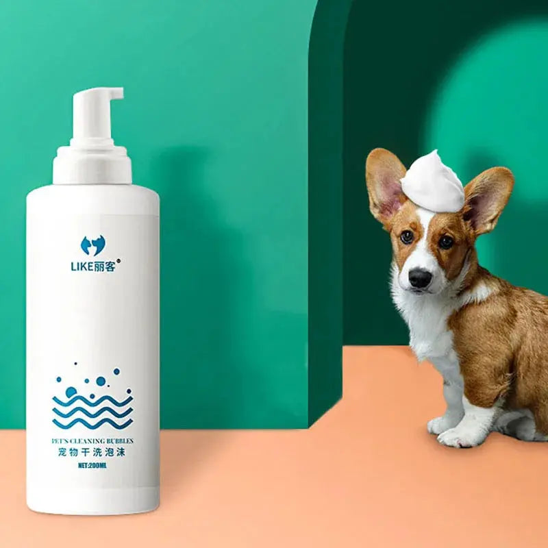 Pet Dry Cleaning Foam, Water-Free, Dog, Cat, Puppy Shower Gel, Super Shampoo Deodorant WLP Company