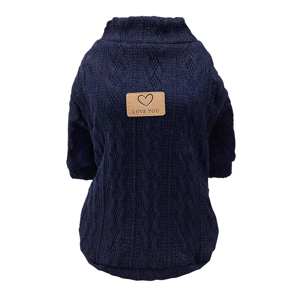 Warm Wool Knitted Turtleneck Cat Sweater WLP Company