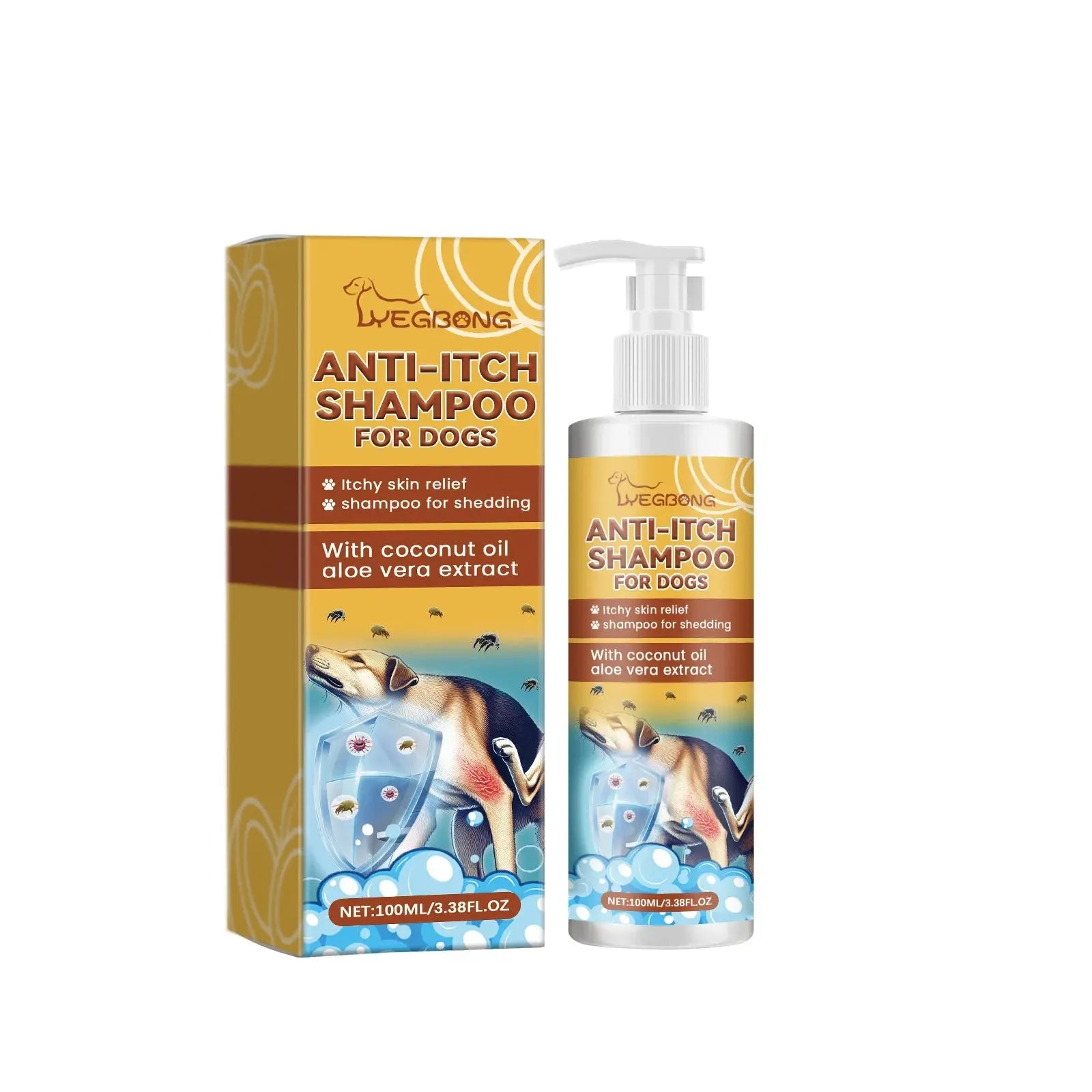 Dog Shampoo Conditioner Moisturizing for Sensitive Skin PH Balanced Anti Itching Flea Killer Dirt Mite Removal Pet Cleaning Foam WLP Company