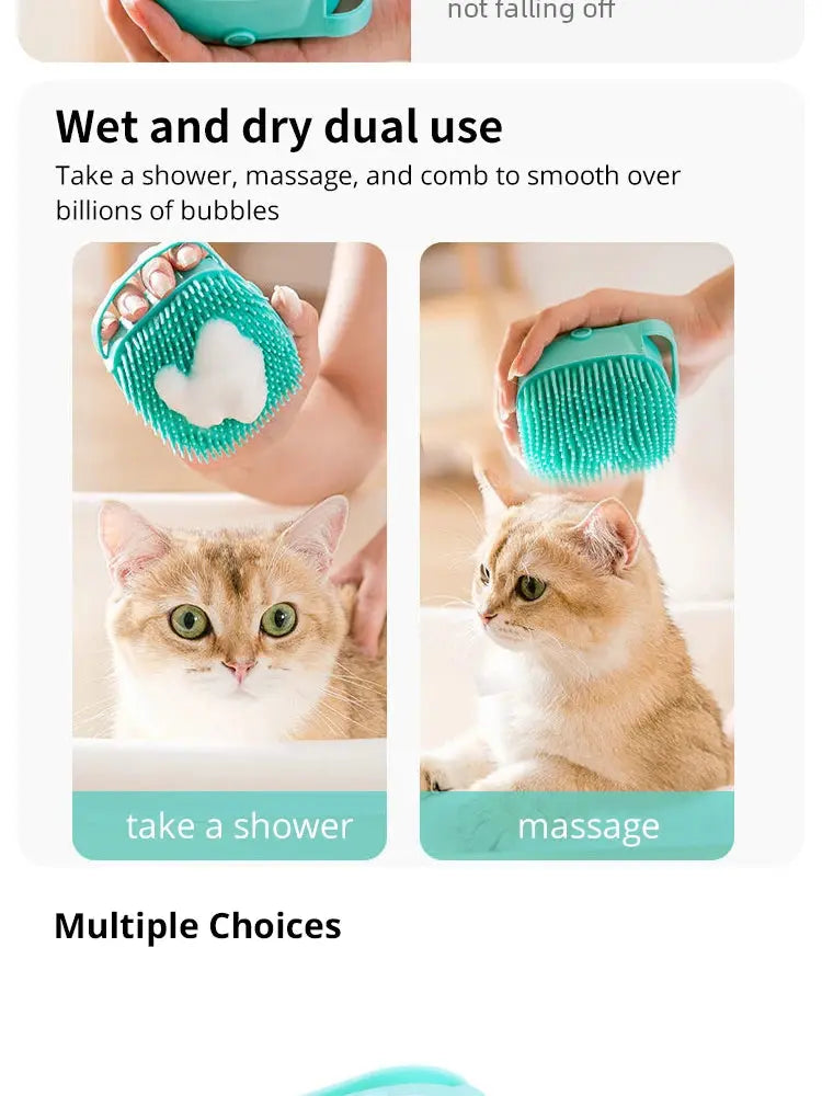 Pet bathing shower Soft Silicone Bathing Shower Massager | Gentle & Effective - PetCare WLP Company