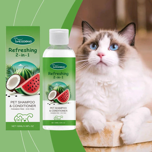 dog shampoo Yegbong Pet Shampoo Conditioner 2-in-1 Remove Dirt Smooth Fur Relieve Itching Deodorizing Long Lasting Fragrance Dogs Shower Gel WLP Company