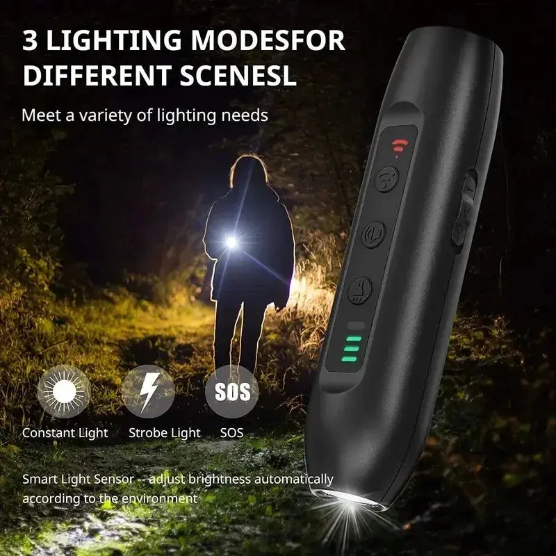 Ultrasonic Pet Dog Repellent, Portable Handheld Anti Bite and Anti Barking Drive Stick with LED Flashlight Pet Repellent WLP Company