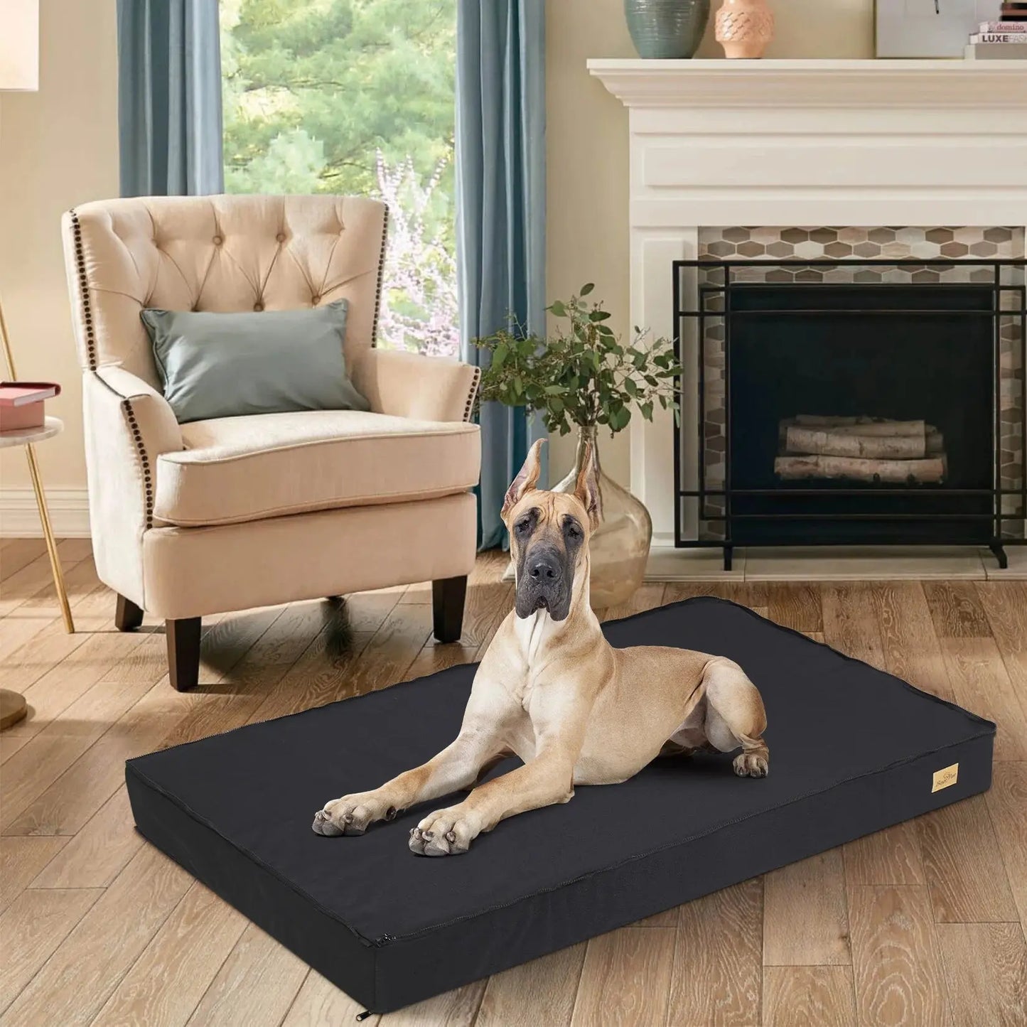Dog Beds for Large Dogs, Orthopedic Dog Bed for Medium Large Dogs Waterproof Lining, and Non-Slip Bottom, Machine Washable WLP Company