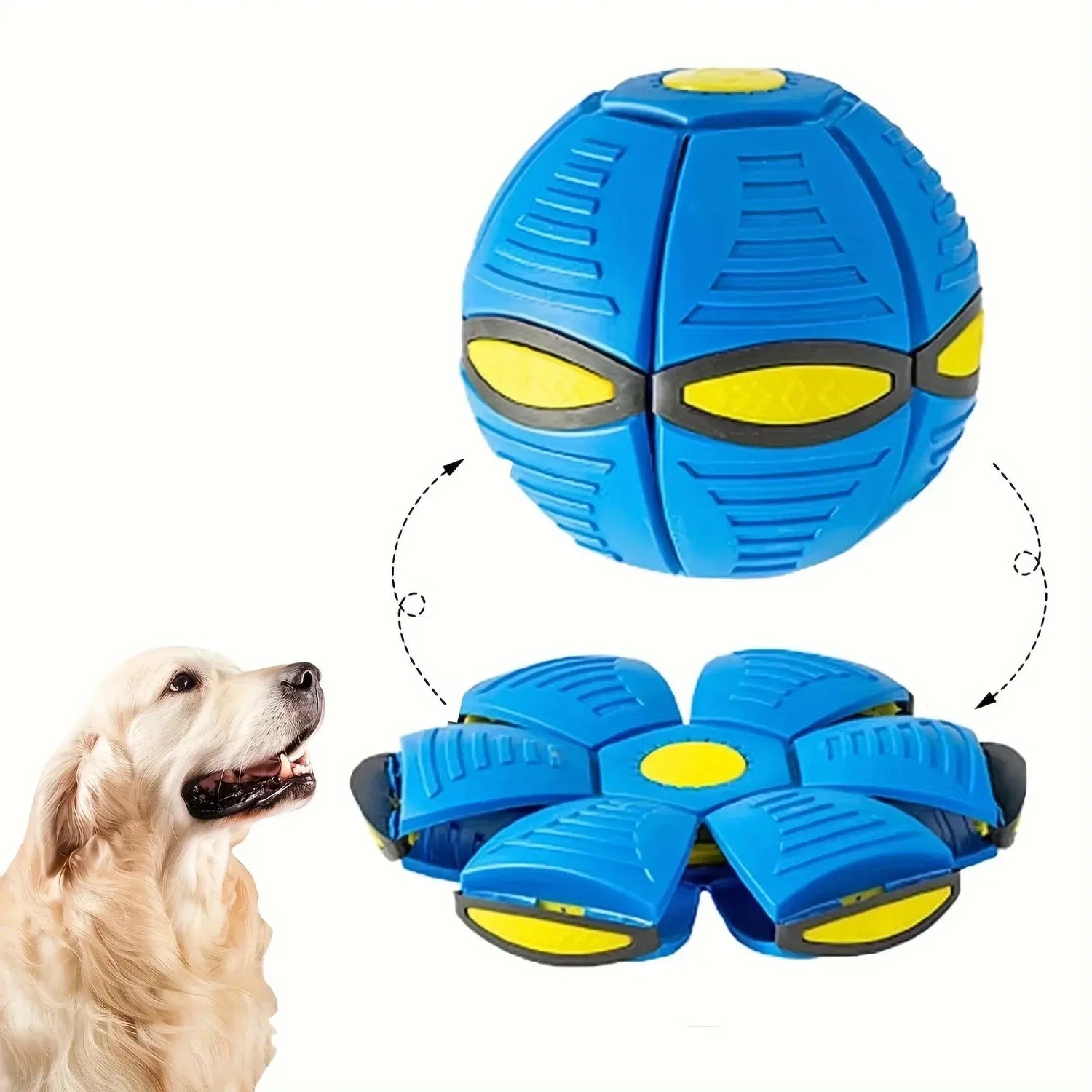 Flying Saucer Dog Toy Flying Saucer Bouncing Ball Is A Durable, Elastic and Fun Dog Pet Toy Suitable for Outdoor Activities and Exercise WLP Company