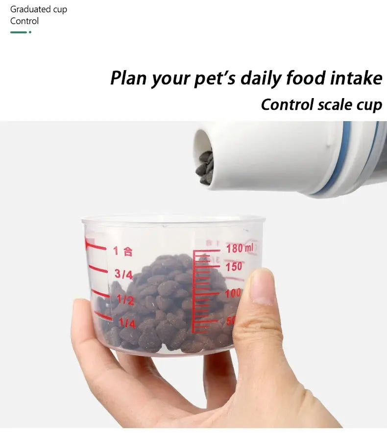 dog food storage Pail Plastic Storage Tank with Measuring Cup Container Moisture-proof Sealed Jar Pet Supplies Accessories WLP Company