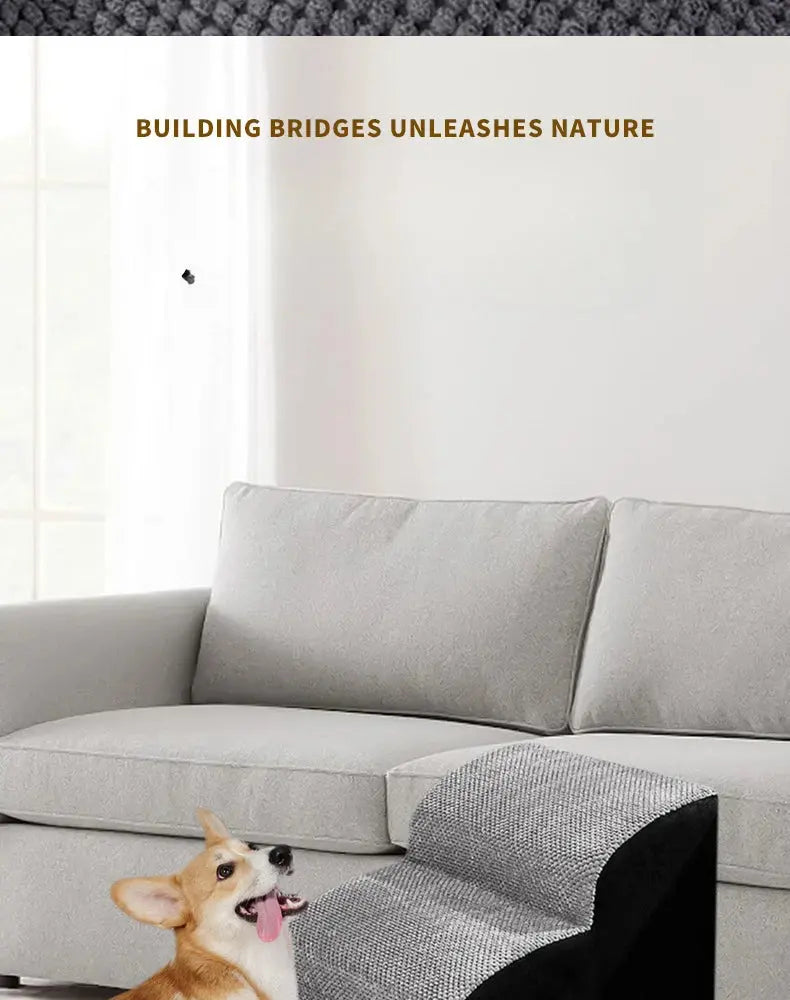 Pet 2/3 Step Dog Stair Cat Pet Ramp Ladder Washable Non Slip Removable Memory Foam Pet Products Ramp for Dog Pet Stairs for Dogs WLP Company