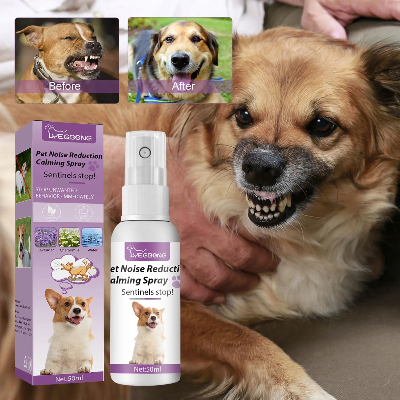 Pets Calming Spray Prevent Howling Relieve Stress Spray Manage Emotions Scratching Fighting Prevention Cat Anti-anxiety Liquid WLP Company
