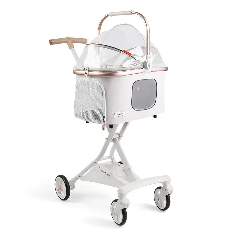 Adjustable Small Dog Stroller Portable Detachable Dogs Folding Stroller Shock-proof Dog Carriers Pet Supplies Products WLP Company