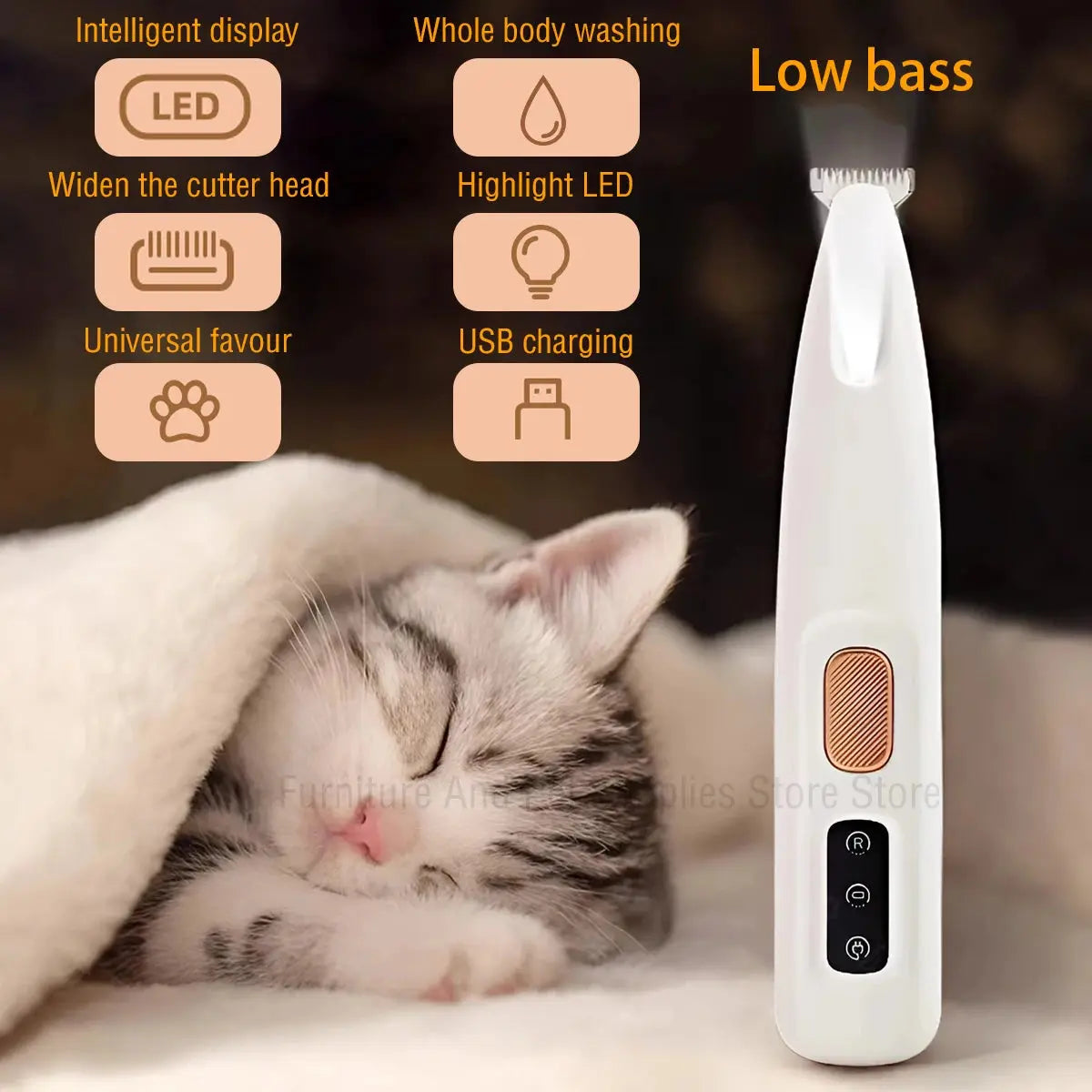 New Dog Paw Trimmer with LED Light Fully Waterproof WLP Company