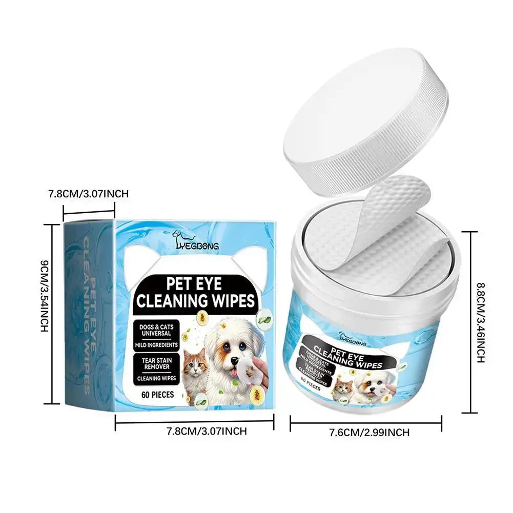pet eye cleansing wipes Eye Cleansing Finger Wipes Cat & Dog Cleansing Wipes Eye Cleansing Decontamination Wipes Gentle Easy To Carry WLP Company