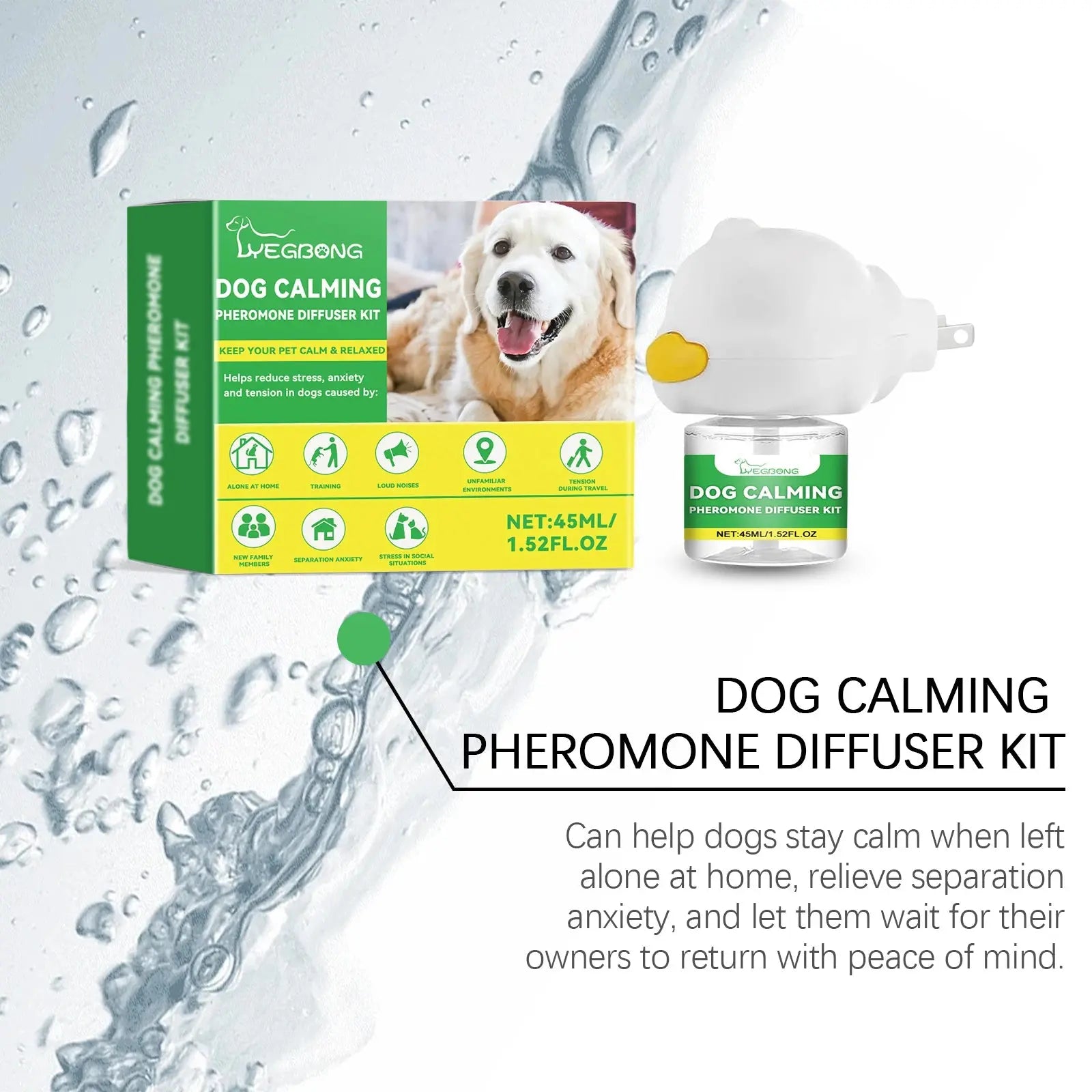 Dog Calming Diffuser Kit, Anxiety Relief For Pets With Separation Stress, Helps Reduce Fear Of Fireworks & New Environments WLP Company