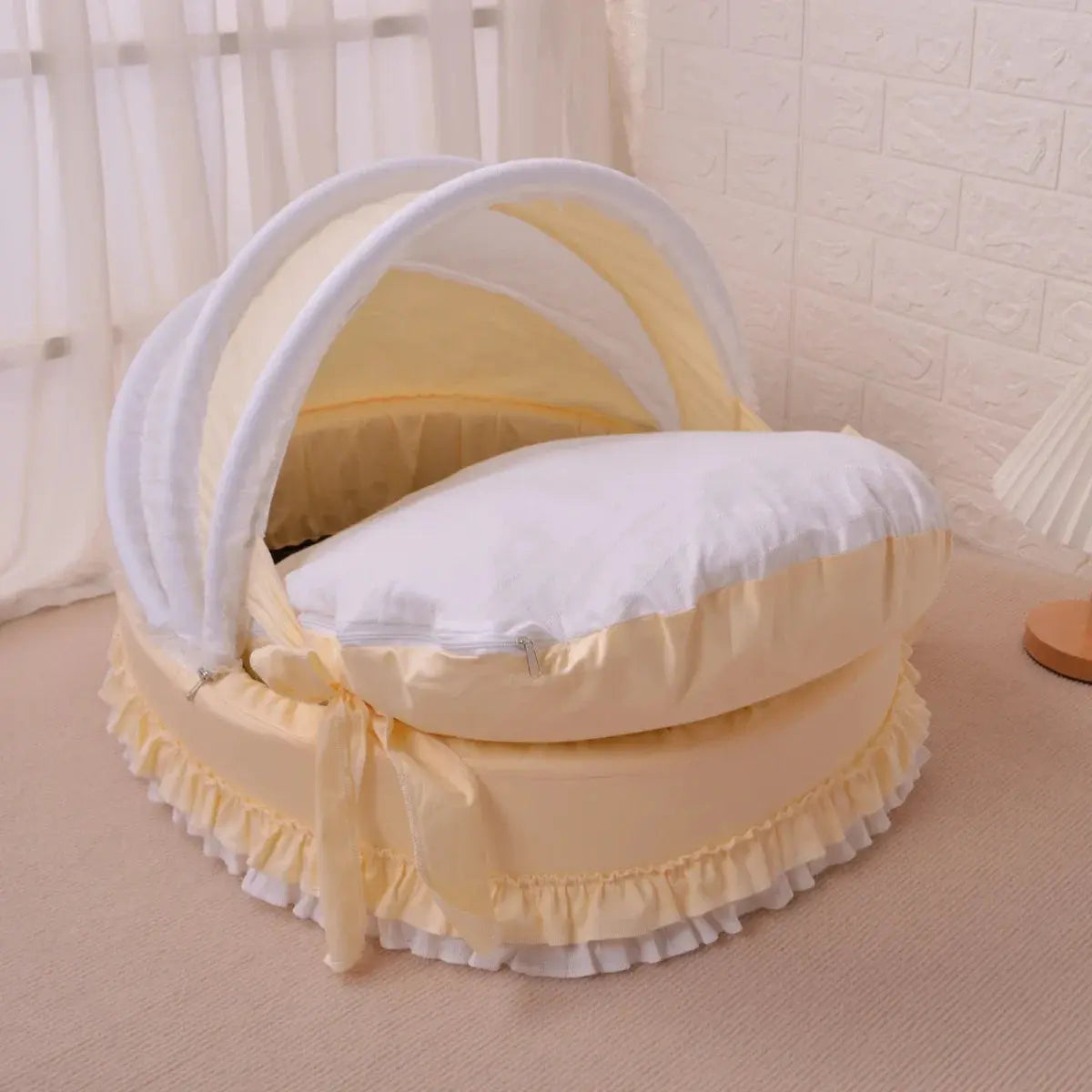High-End Comfort Luxury Pet Bed - Coral Velvet Cradle with Aluminum Bracket WLP Company