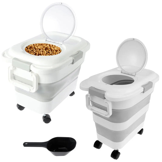 15/45KG Collapsible Pet Food Storage Barrel WLP Company
