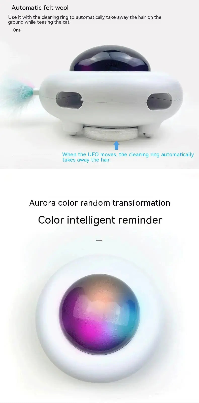 Cat Toy Smart Teaser UFO Pet Turntable Catching Training toys WLP Company