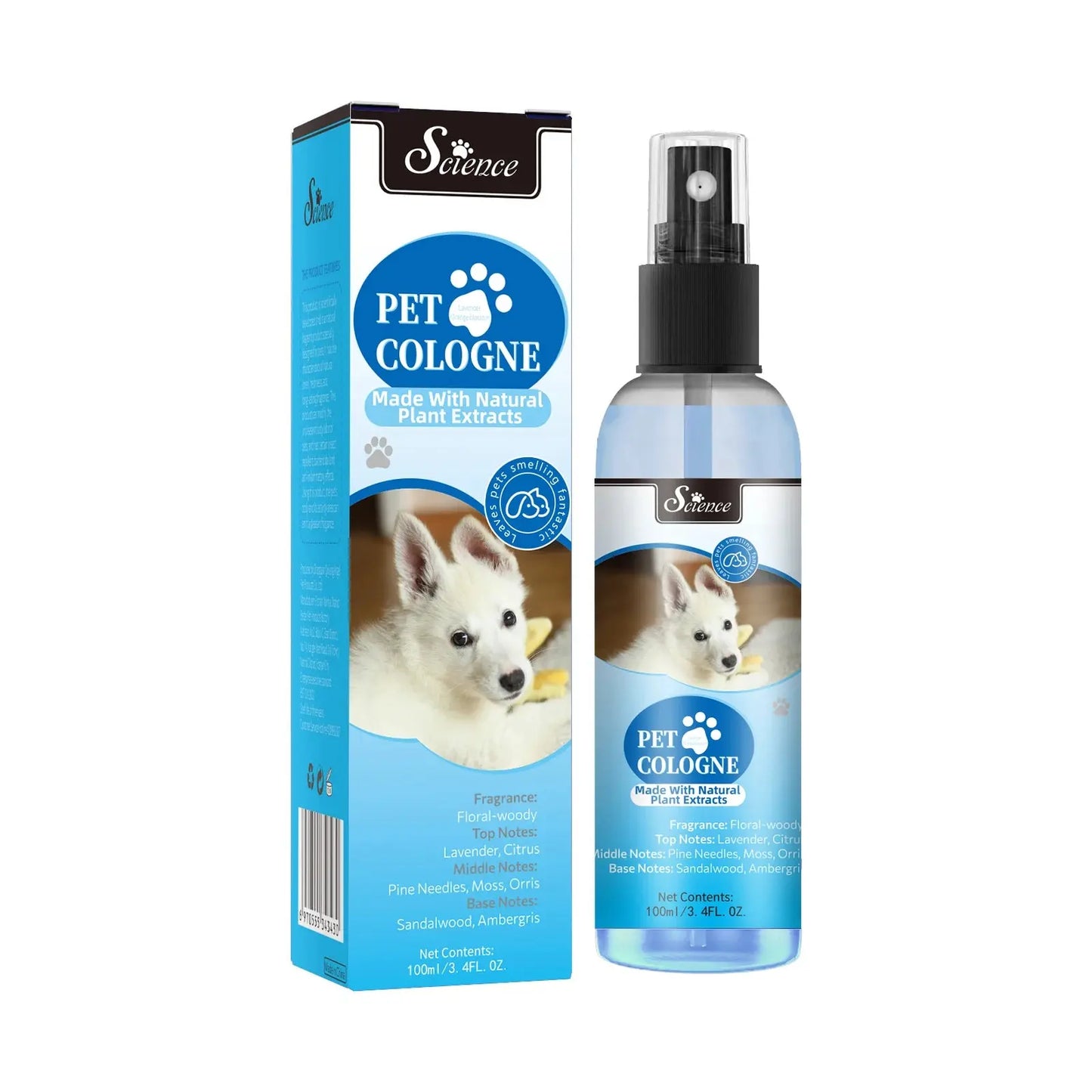 pet deodorizing spray 100 Ml Pet Deodorizing Perfume Spray, Cats & Dogs Eliminating Odors Natural Long-Lasting Fragrance (Lemon, Orange And Lavender) WLP Company