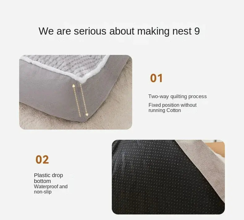 New Cat Bed Dog Pet Bed Kennel Non-Slip Winter Warm Small Dog Kennel Sleeping Removed Washed Soft Puppy Cushion Cat Supplies WLP Company