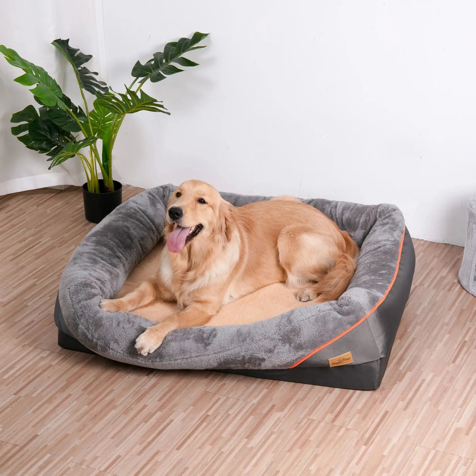 Jumbo Large Orthopedic Dog Bed Memory Foam Quilted Bolstered Pet Sofa Couch Elevated Cushion Warm Waterproof Mattress WLP Company