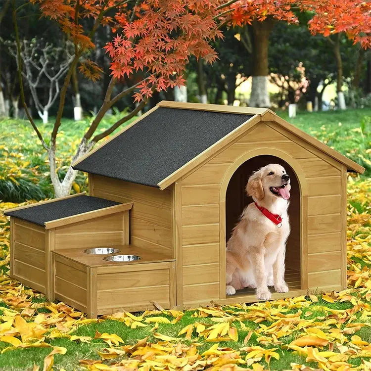 Luxury dog house and Indestructible Outdoor Dog House with Balcony - Perfect for Pets WLP Company