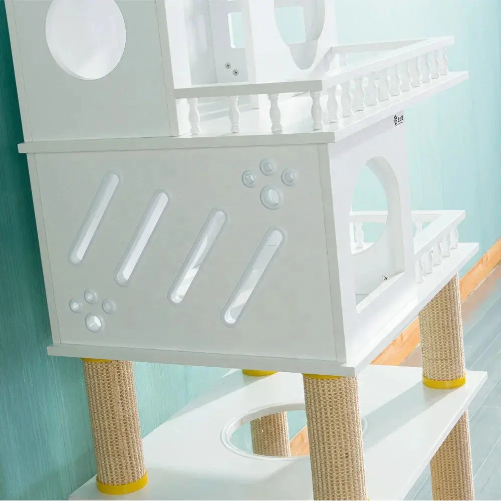 luxury cat climbing frame Mounted Solid Wood Cat Climbing Frame WLP Company