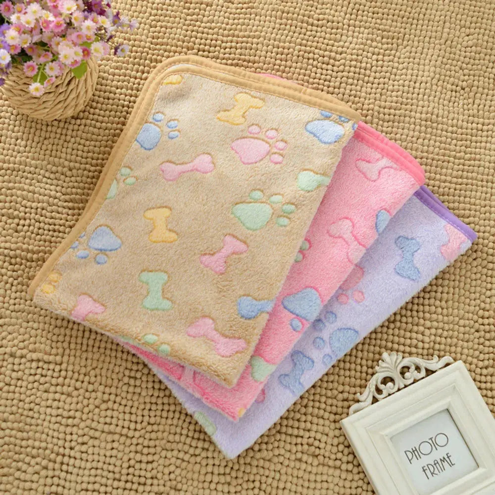 Dog Bed Blanket Bed Mat Soft Fleece Cat Blanket Cute Printed Pet Travel Mat Breathable Cozy Warm Blankets for Small Medium Dogs WLP Company