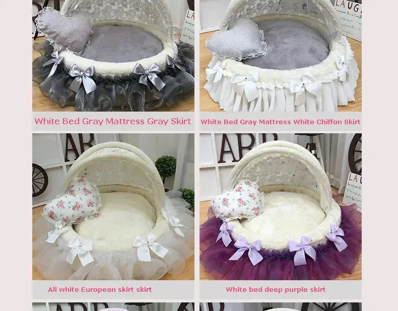 High-End Comfort Luxury Pet Bed - Coral Velvet Cradle with Aluminum Bracket WLP Company