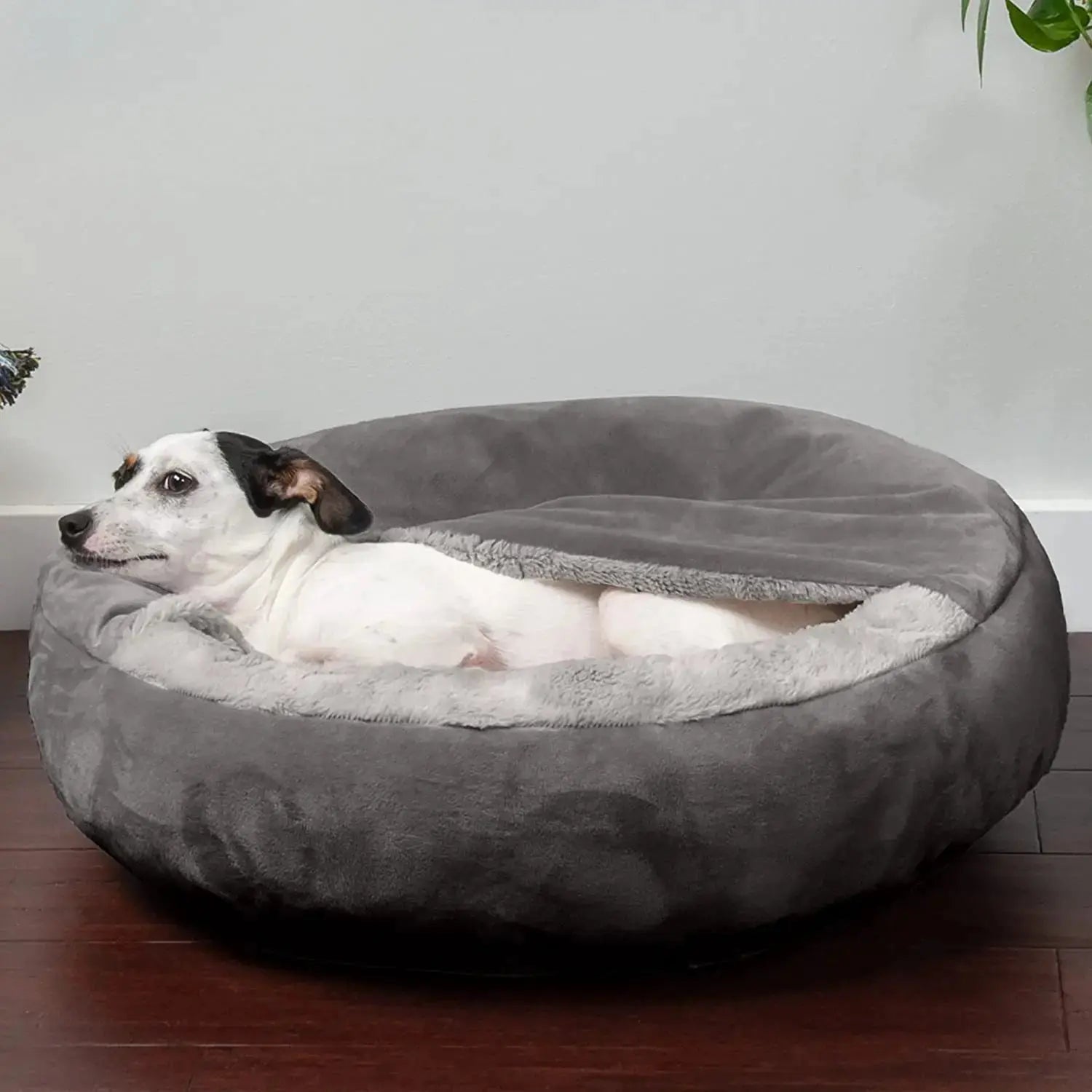 Semi-closed Dog Kennel Small and Medium Pet Sleeping Pad - Corduroy Winter Warm WLP Company