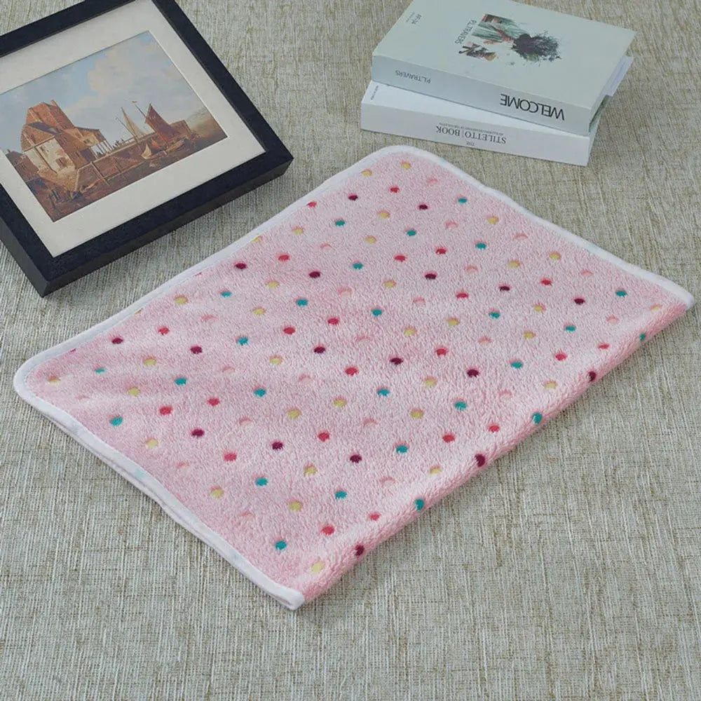 Dog Bed Blanket Bed Mat Soft Fleece Cat Blanket Cute Printed Pet Travel Mat Breathable Cozy Warm Blankets for Small Medium Dogs WLP Company