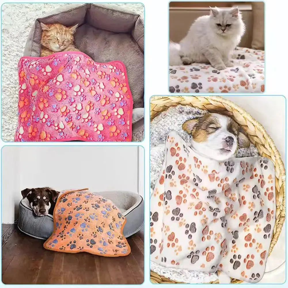 Dog Bed Blanket Bed Mat Soft Fleece Cat Blanket Cute Printed Pet Travel Mat Breathable Cozy Warm Blankets for Small Medium Dogs WLP Company