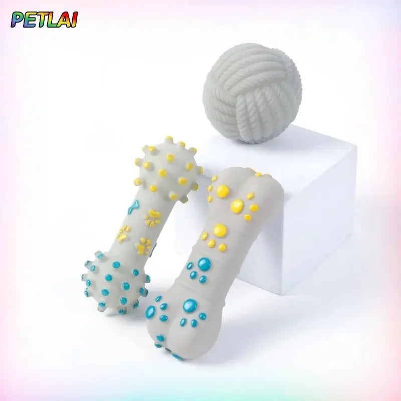 dog toys Dog sound Toys Chew bone stick ball Interactive bone barbell pet cat Summer Anti-stress Educational Walking Barking Toy Supplies WLP Company