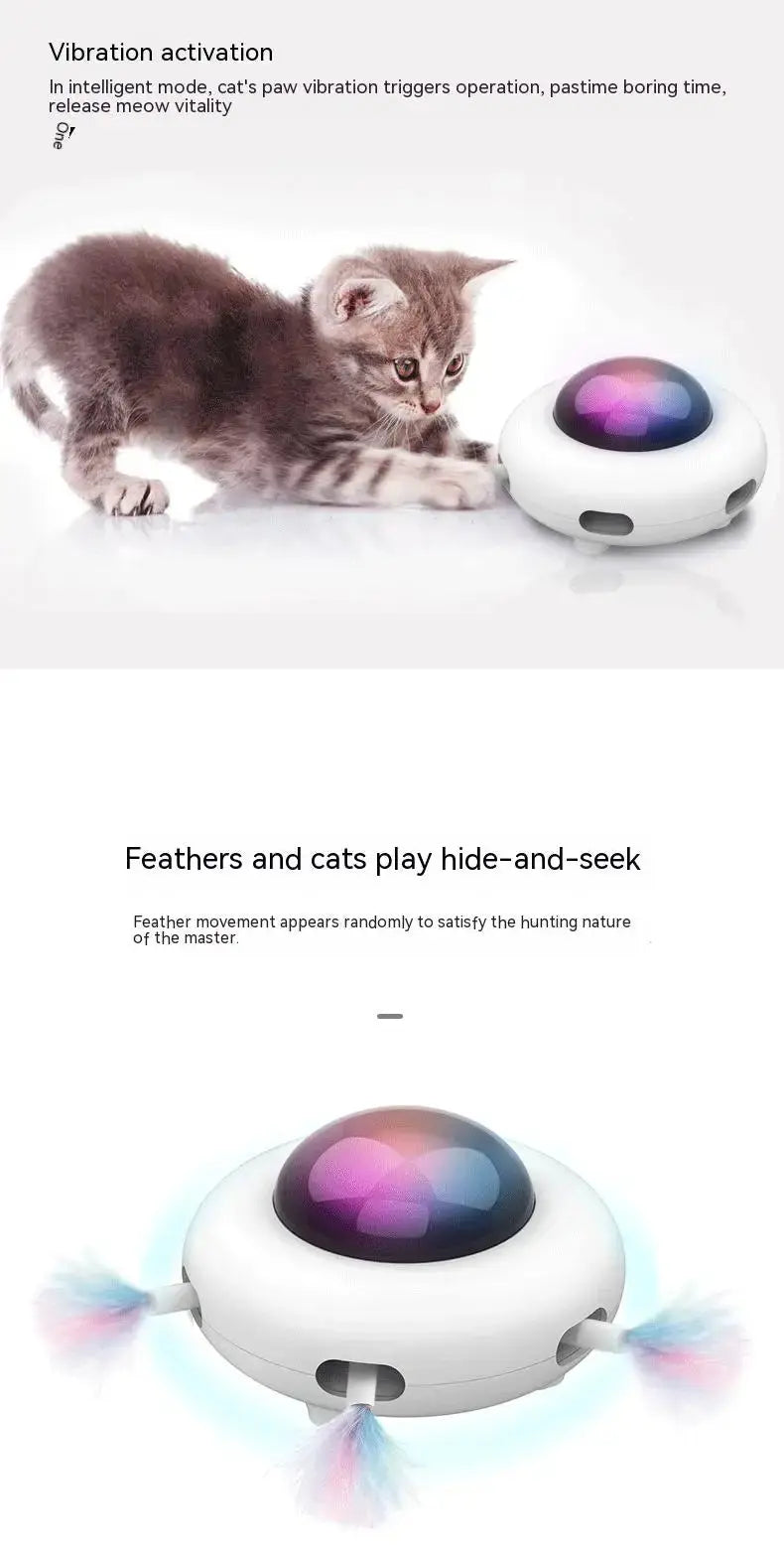Cat Toy Smart Teaser UFO Pet Turntable Catching Training toys WLP Company