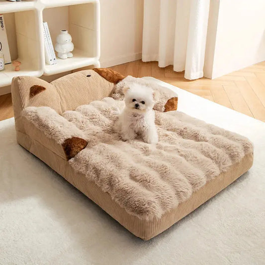Soft Plush Dog Bed Sofa Winter Warm Pet Sleeping Mat for Small Medium Dogs Cats Removable Puppy Bed Luxury Cozy Cat Sleeping Bed WLP Company