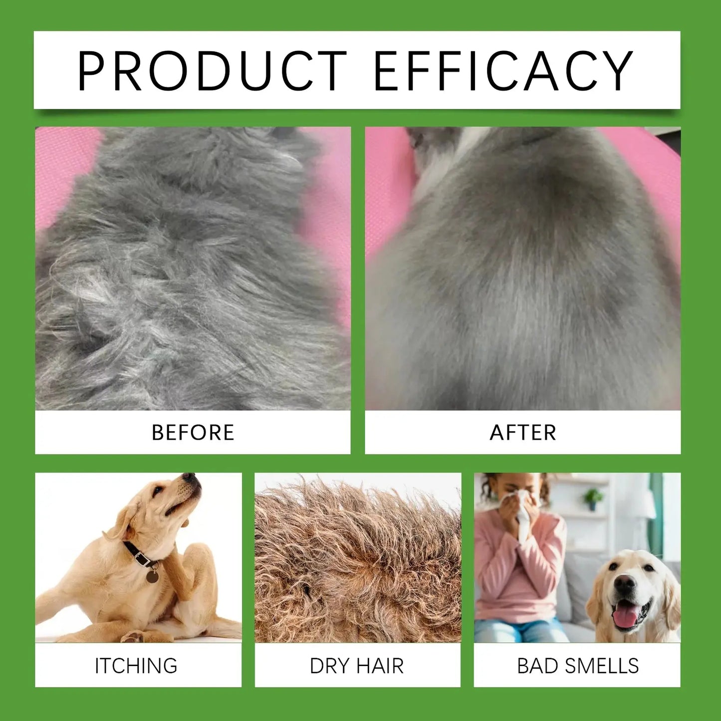 dog shampoo Yegbong Pet Shampoo Conditioner 2-in-1 Remove Dirt Smooth Fur Relieve Itching Deodorizing Long Lasting Fragrance Dogs Shower Gel WLP Company