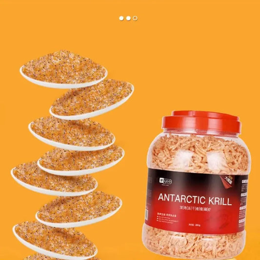 Yee Freeze-Dried Antarctic Krill-Premium Fish Food for Arowana, Flowerhorn & Parrot Fish - High Protein Turtle & Aquatic Pet Treat WLP Company