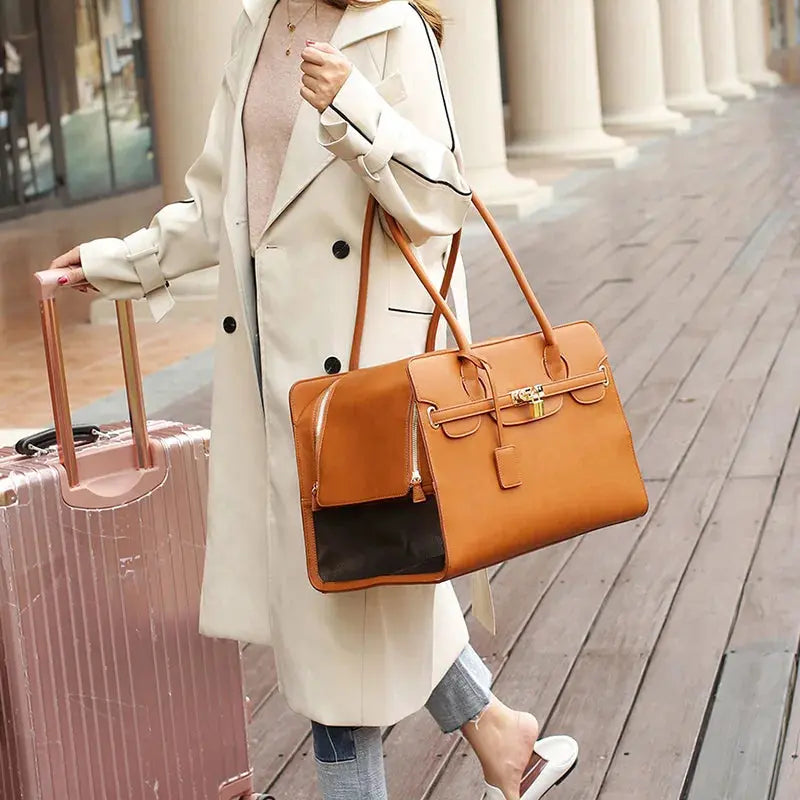 luxury pet carrier Fashion Leather Pet Carrier Bag, Breathable WLP Company