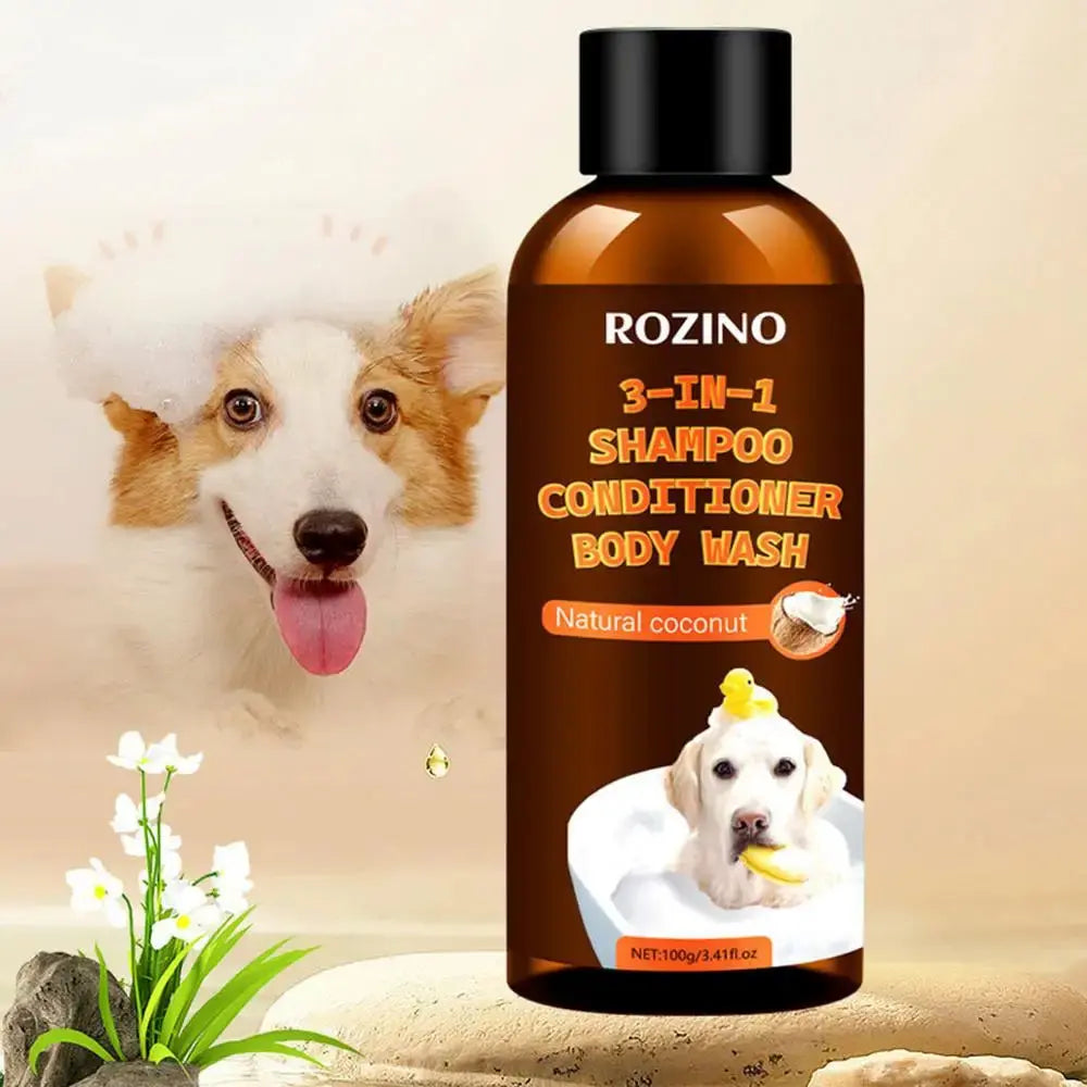 Dog Body Wash 3-in-1 Coconut Stain & Odor Eliminator Plant-Based Organic Tearless Moisturizer Dog Shampoo And Conditioner Carpet WLP Company