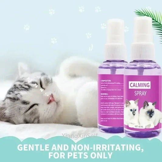 60ml Calming Spray Feline Anti-Stress Pheromone Emotional Soothing Spray Health Cleaning Supplies for Cats WLP Company