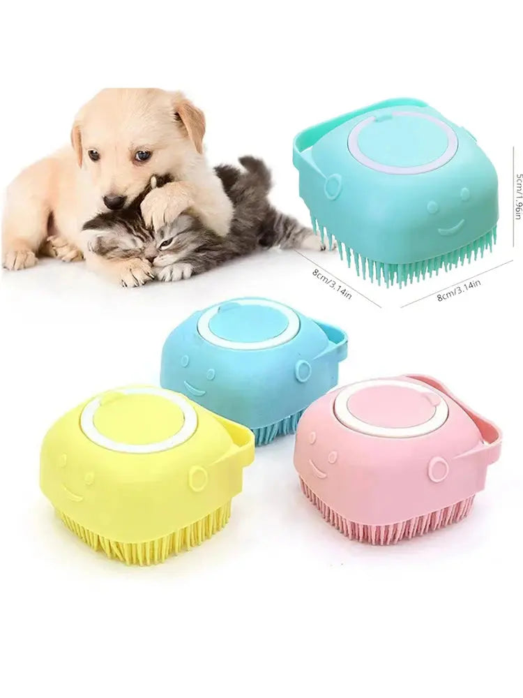 Pet Bathing Soft Silicone Comb Dog Cat Brush Massager Shower Gel Bathing Brush Clean Tools Cleaning Grooming Supplies WLP Company