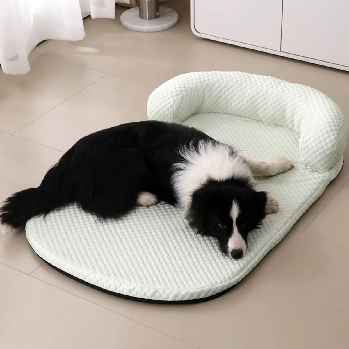 Cooling Dog Bed Breathable Spring Summer Cooling Large Dog Bed Ati-slip Cat Bed with Pillow Ice Silk Fabric Dog Bed for Small Dog Cushion Pet WLP Company